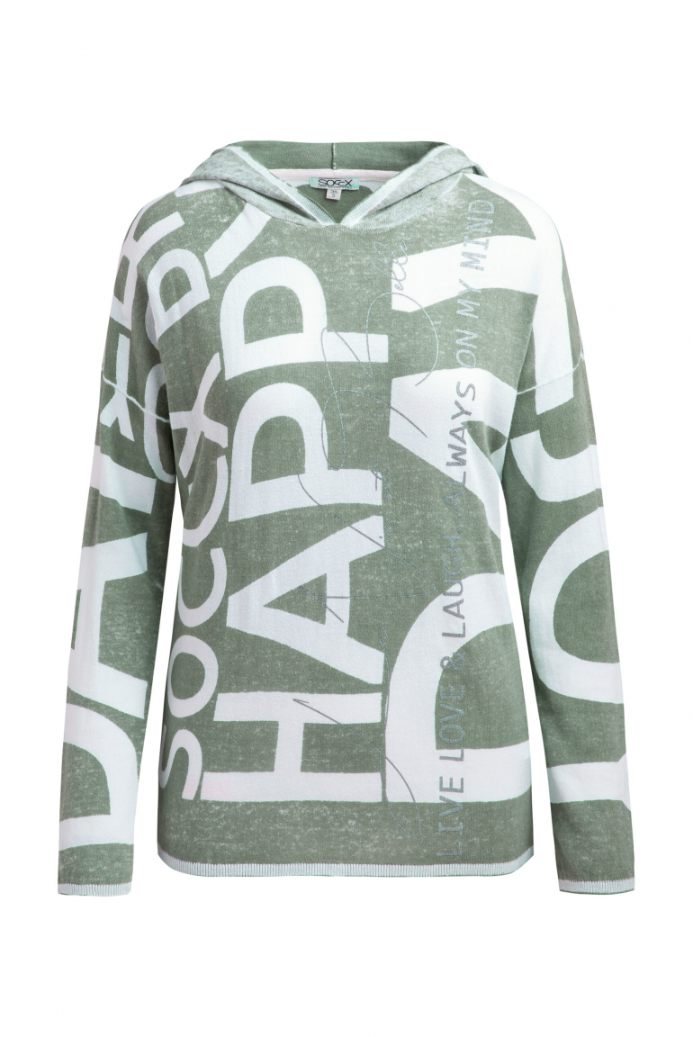 Kapuzenpullover mit Acid All Over Print lake