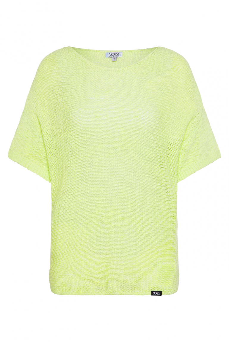 Kurzarm-Pullover aus Effektgarn summer lime