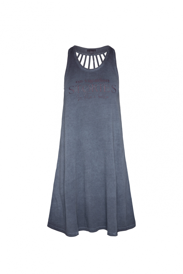 Kurzes Sommerkleid mit Rücken-Detail deep sea