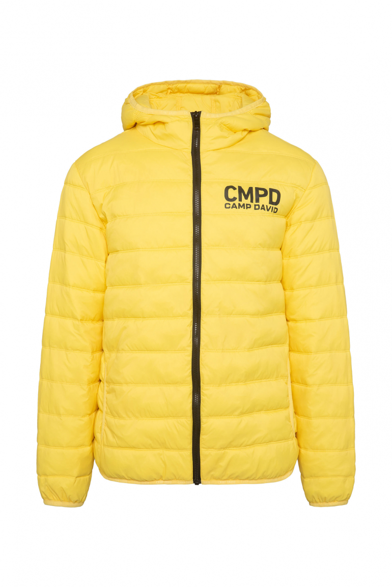 Leichte Steppjacke mit Kapuze industrial yellow