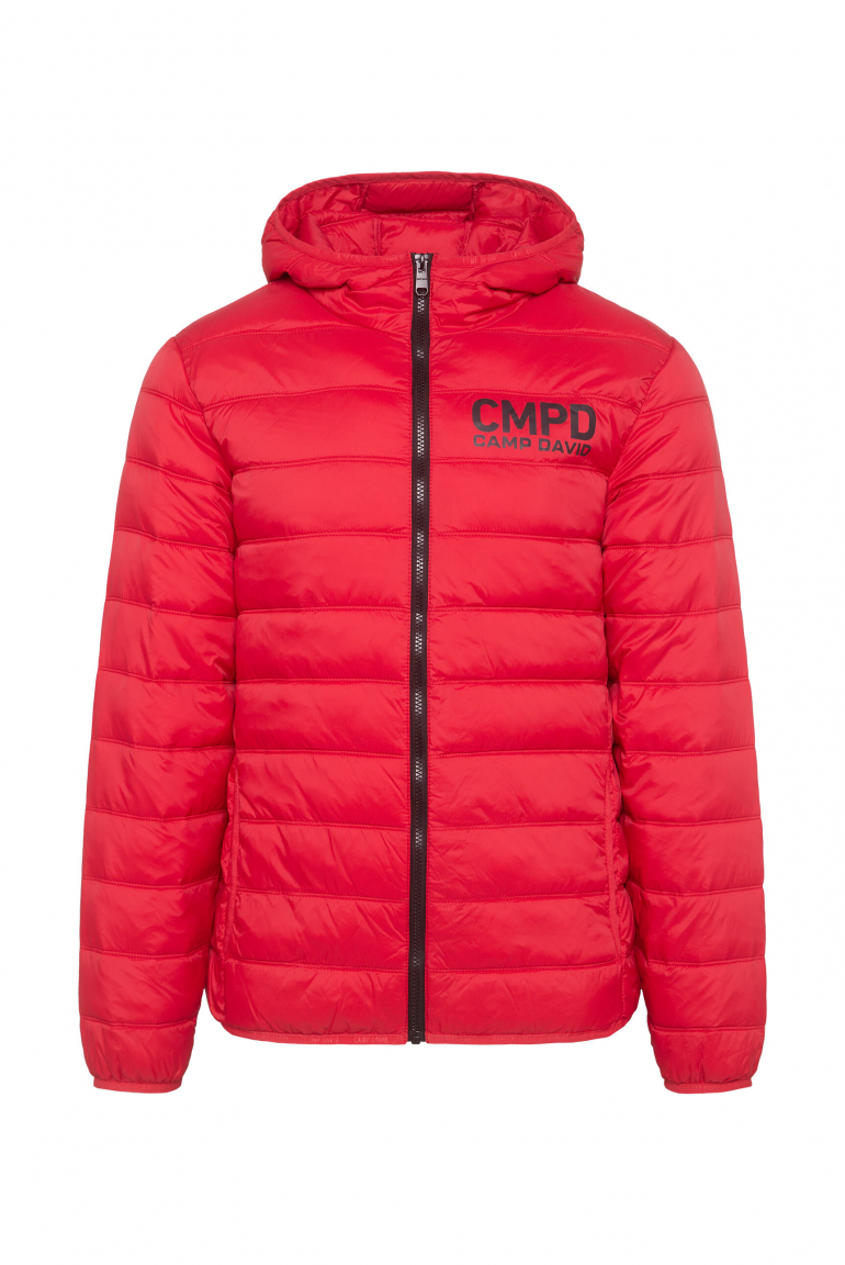 Leichte Steppjacke mit Kapuze royal red