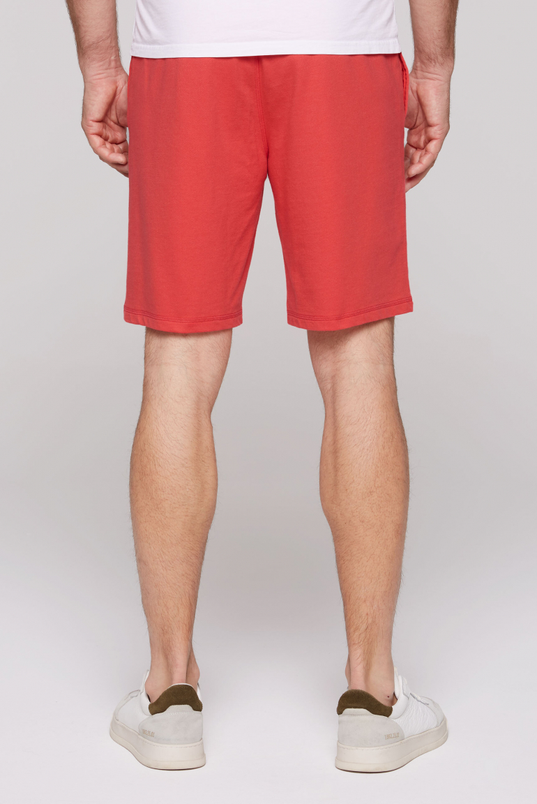 Leichte Sweatshorts mit Logo Print skipper red