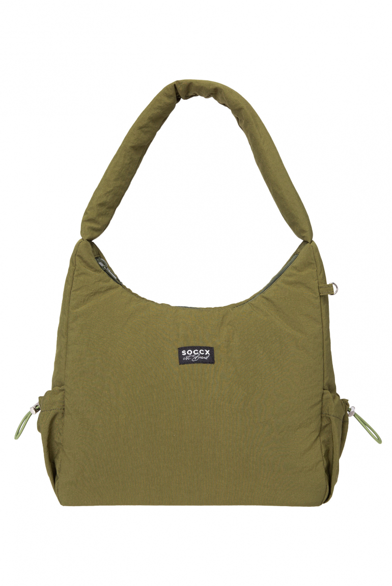 Leichte, wattierte  Schultertasche khaki