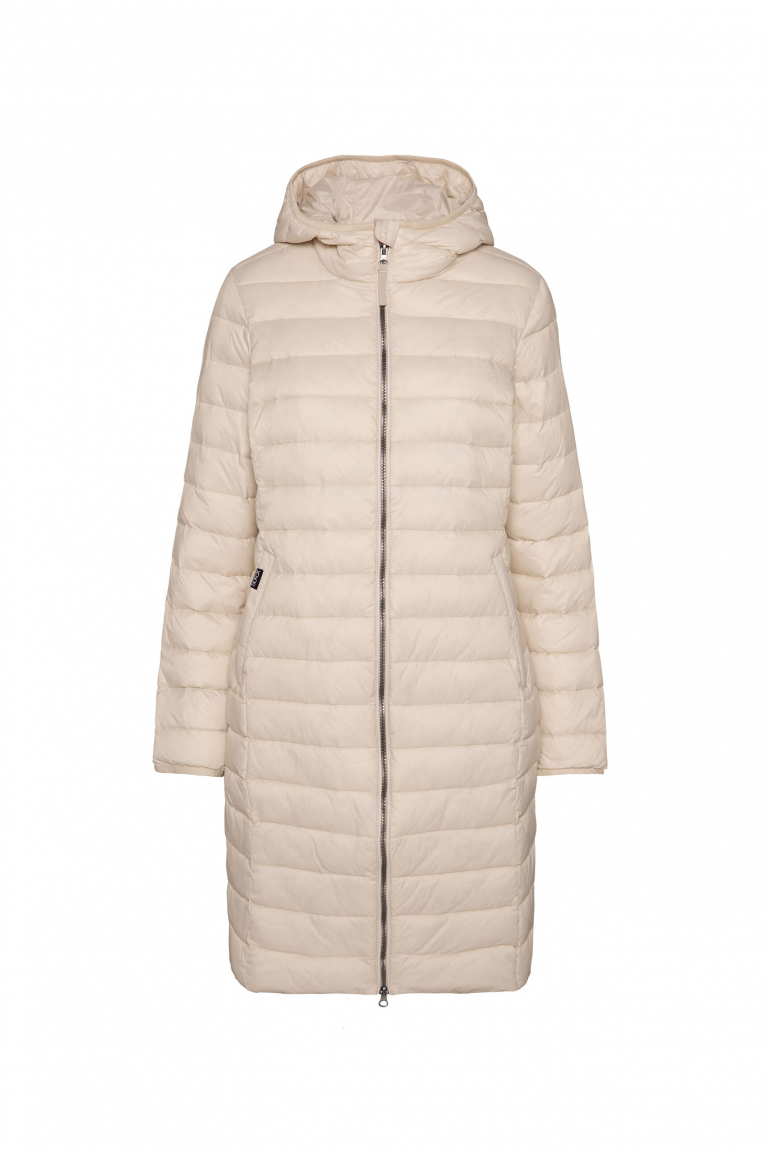 Leichter Steppmantel mit Kapuze chai tea