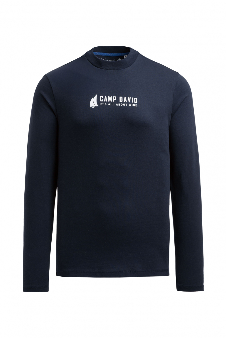 Longsleeve mit Rücken-Artwork blue navy