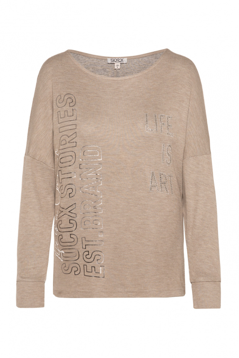 Meliertes Shirt mit Logo Artwork chai tea