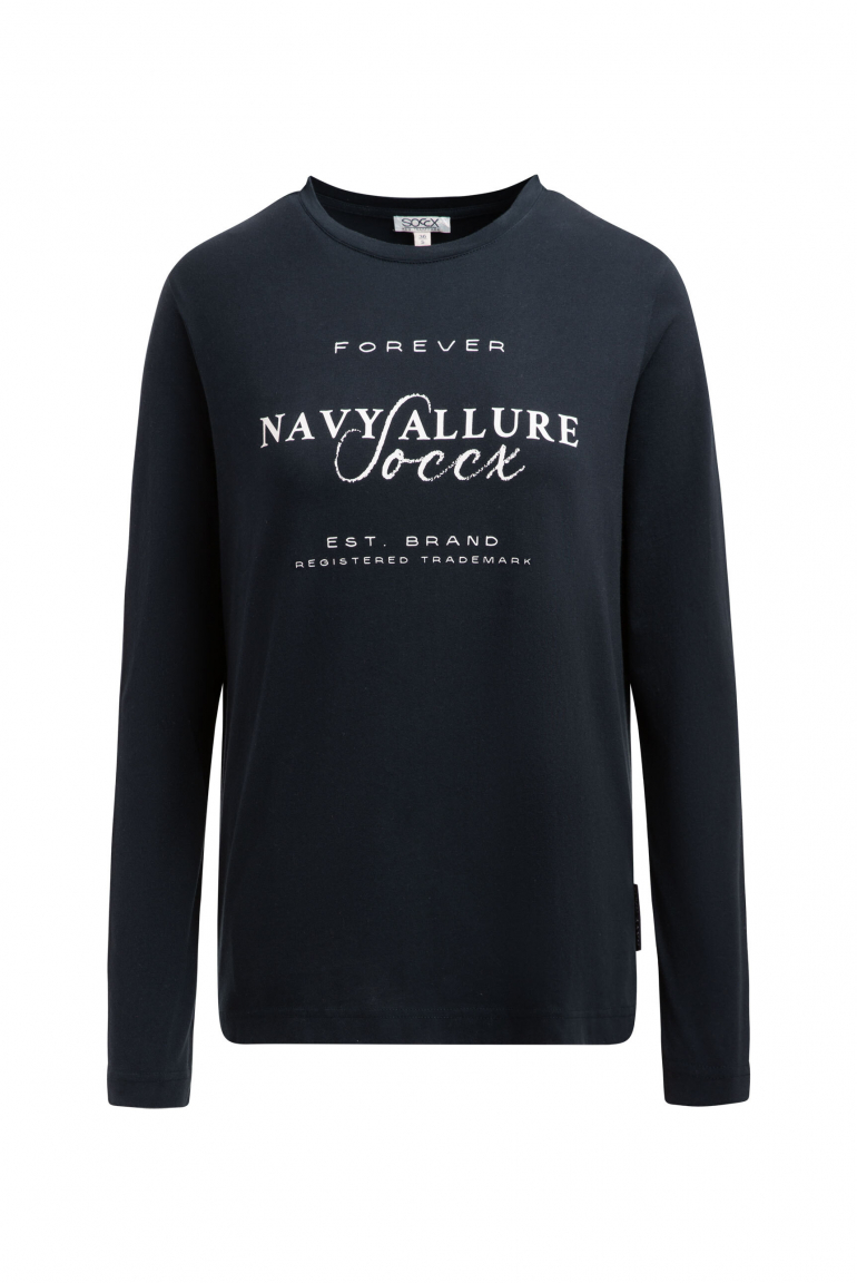 Oversized Longsleeve mit Label Print