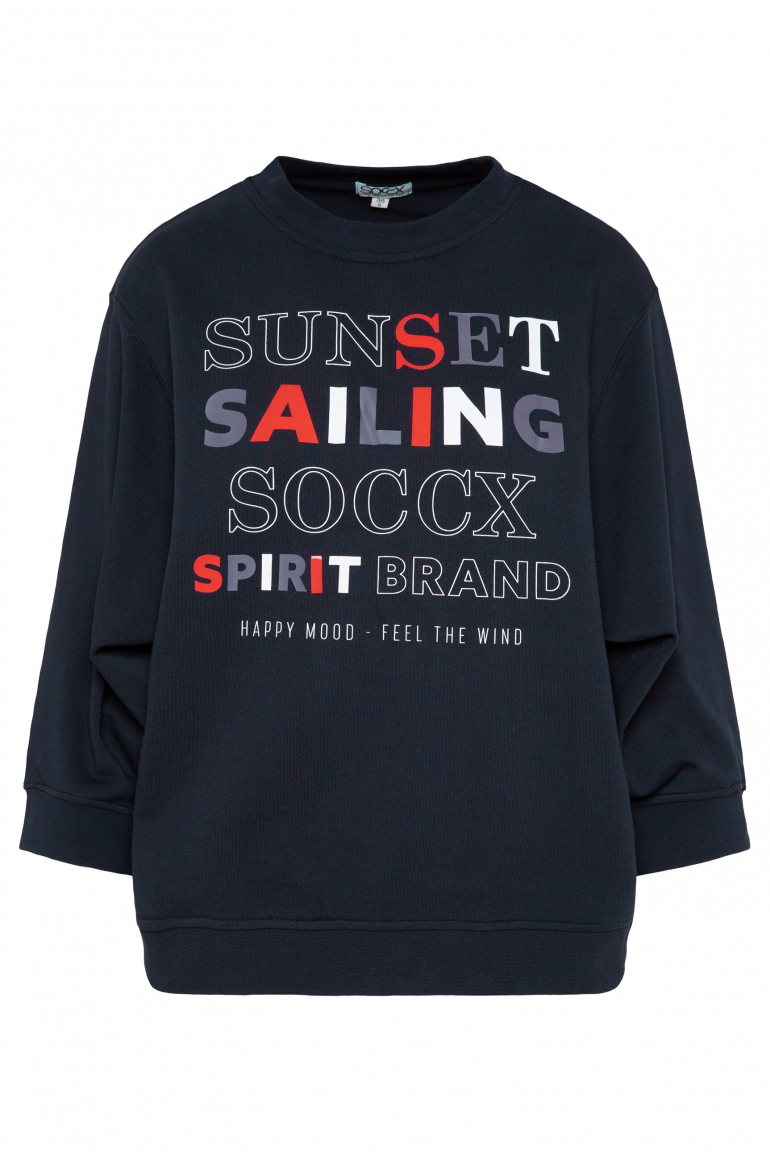 Oversized-Sweatshirt mit besonderer Ärmelweite blue navy