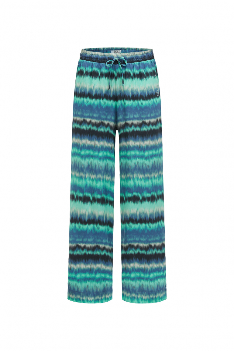 Palazzohose mit All Over Print soft azure