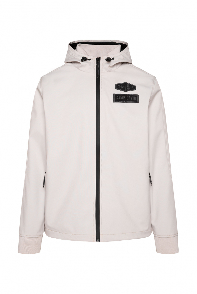 Softshelljacke mit Logo-Prägung am Rücken silvery
