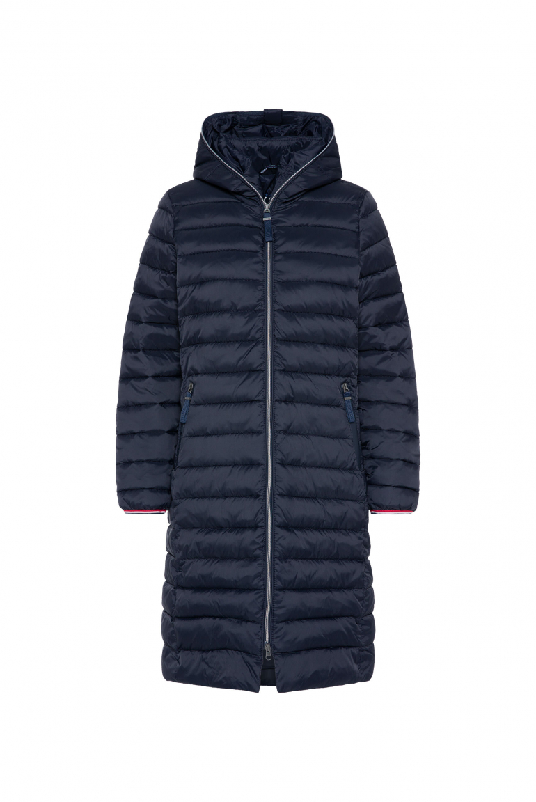 Stepp-Parka mit Kapuze und Rücken-Print blue navy