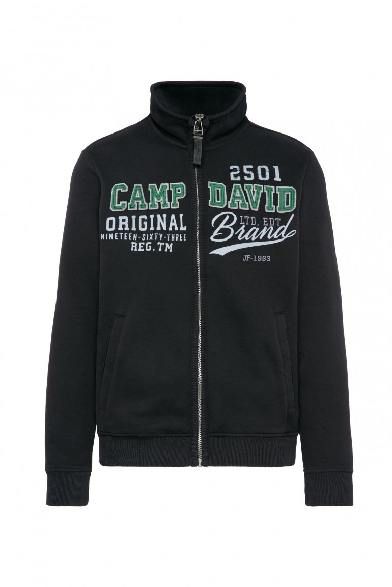 Sweatjacke mit Artwork im Retro-Style black