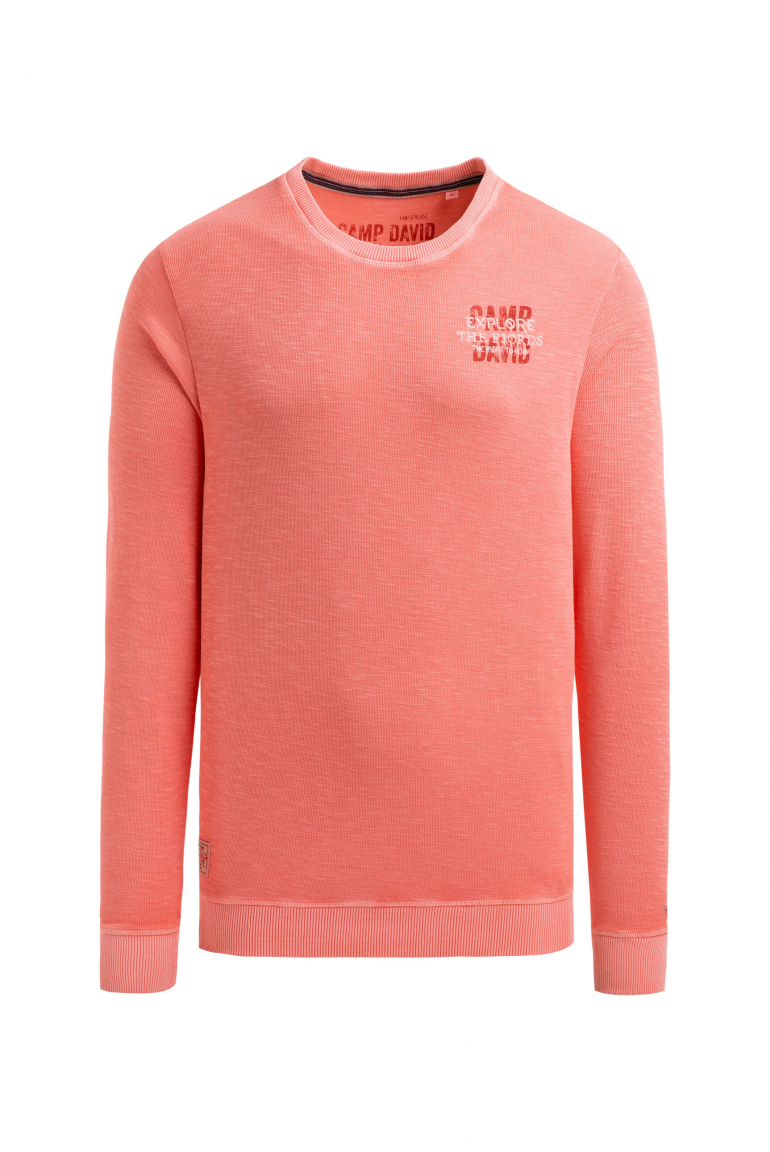 Sweatshirt aus Slub Interlock wild salmon