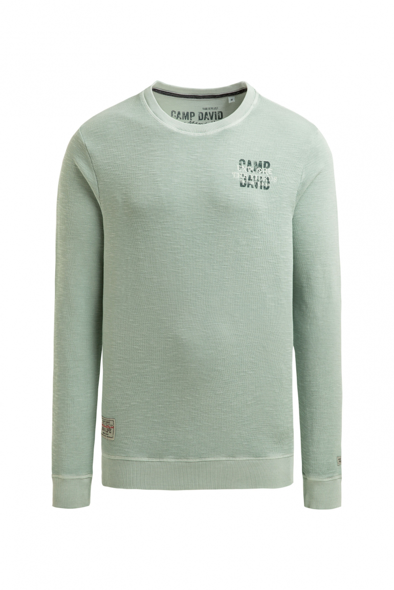 Sweatshirt aus Slub Interlock faded mint