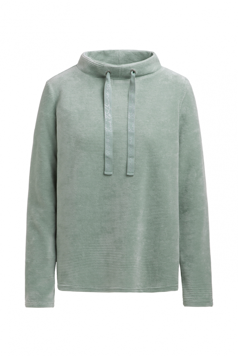 Sweatshirt mit gerippter Samt-Struktur lake