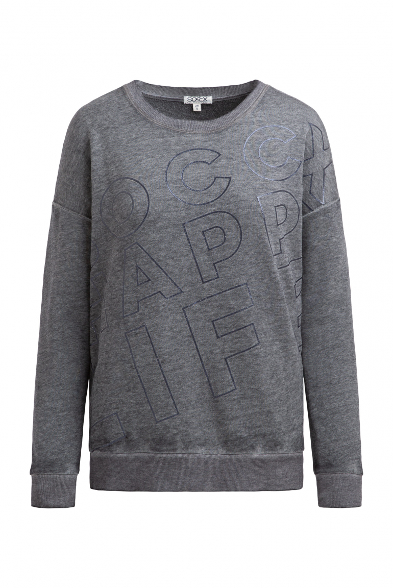 Sweatshirt mit Glitter Artwork blue navy