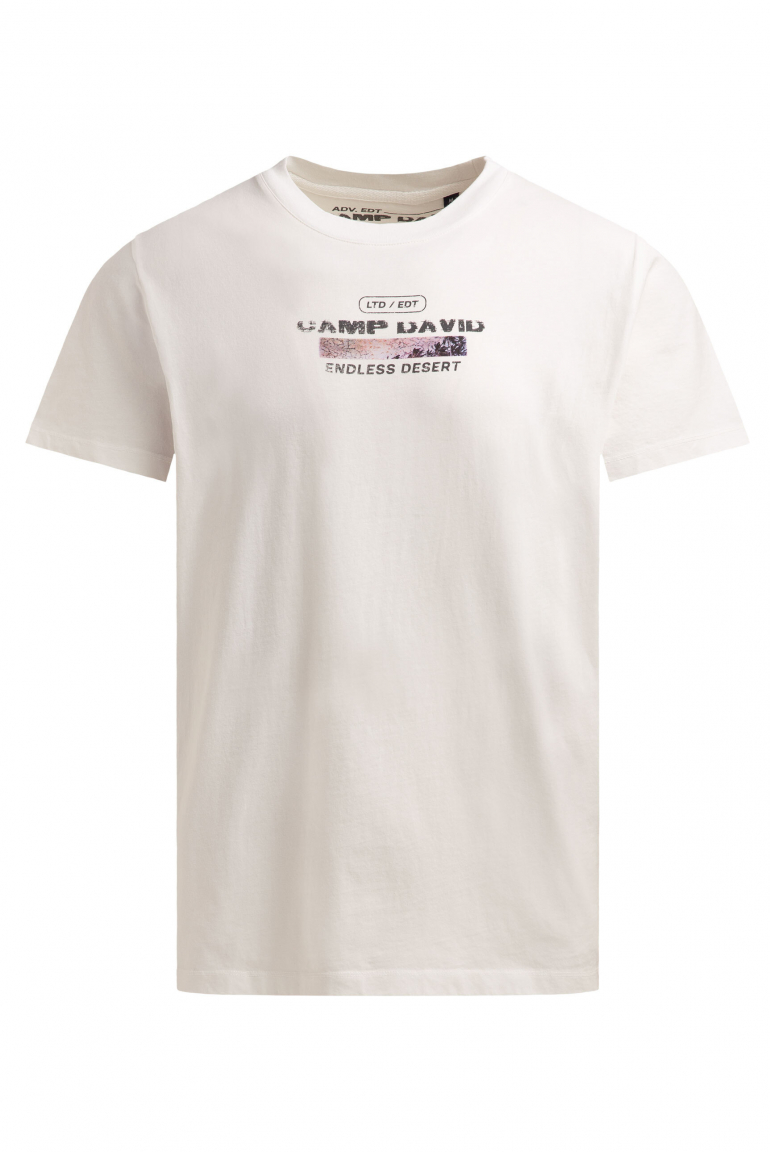 T-Shirt mit Photoprint auf dem Rücken ivory