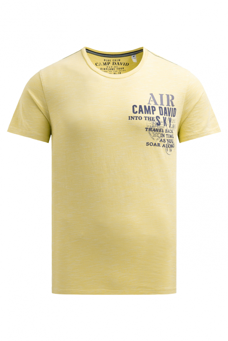 T-Shirt mit Streifen-Design und Rücken-Print yellow sun