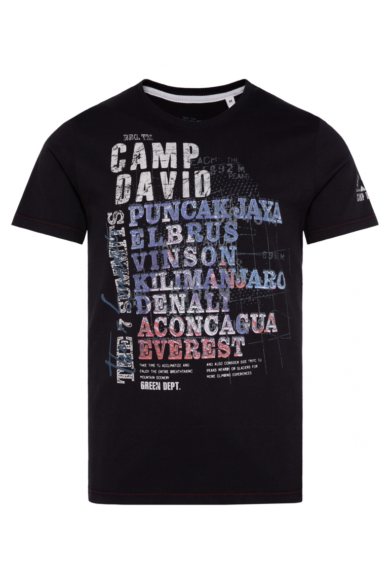 T-Shirt mit Wording Print black