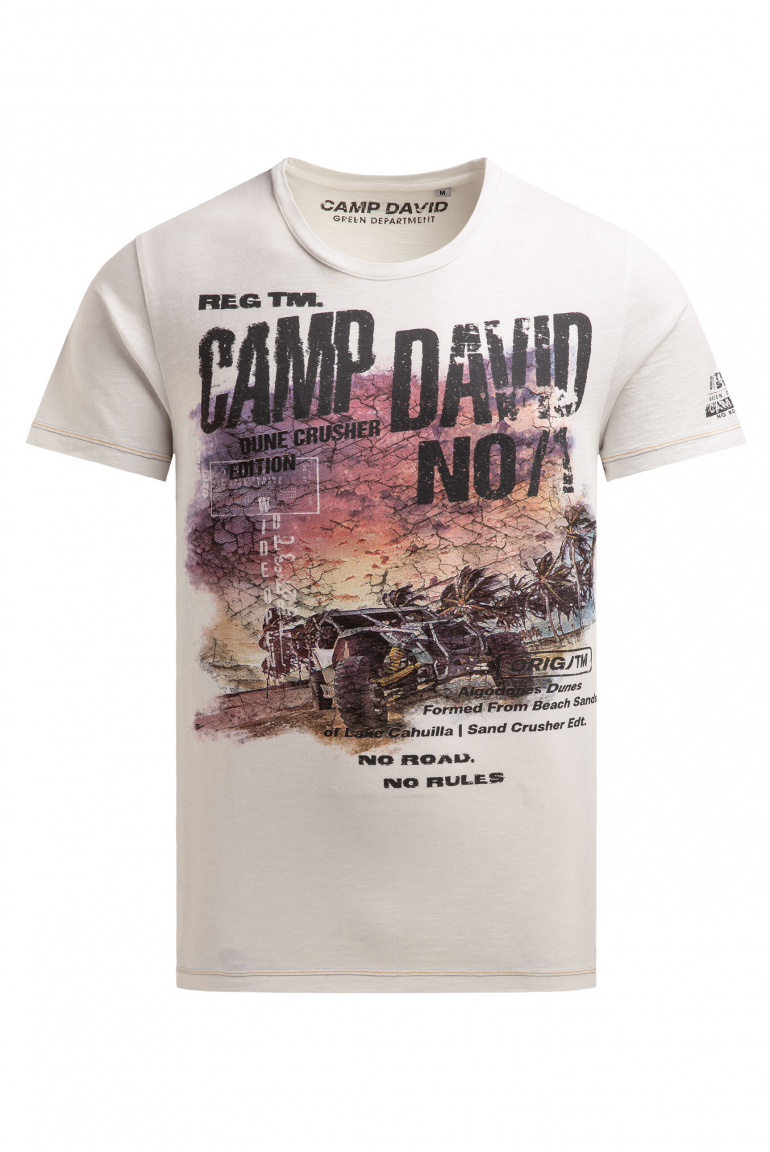T-Shirt Rundhals mit Photoprint ivory