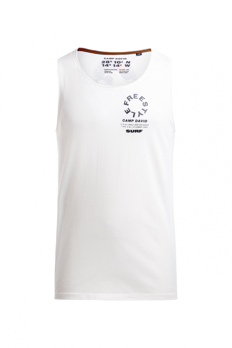 Tanktop mit Rücken-Print ivory