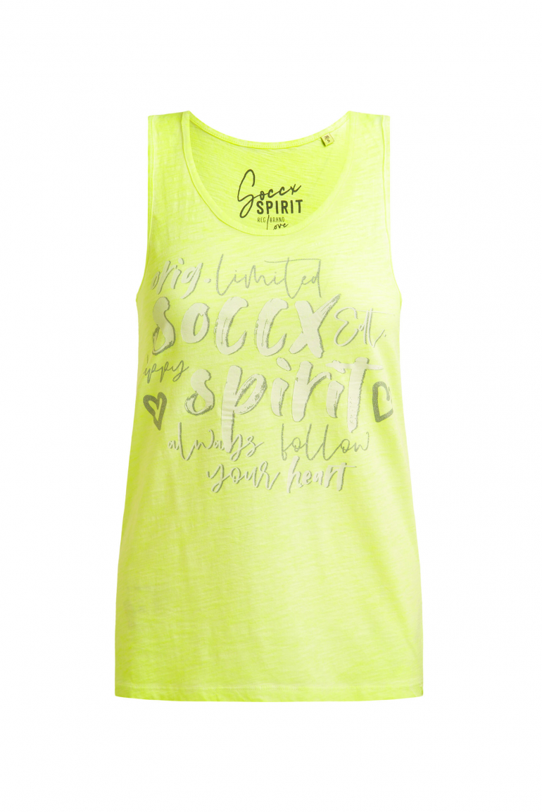 Top mit Glitter Print electric lemon