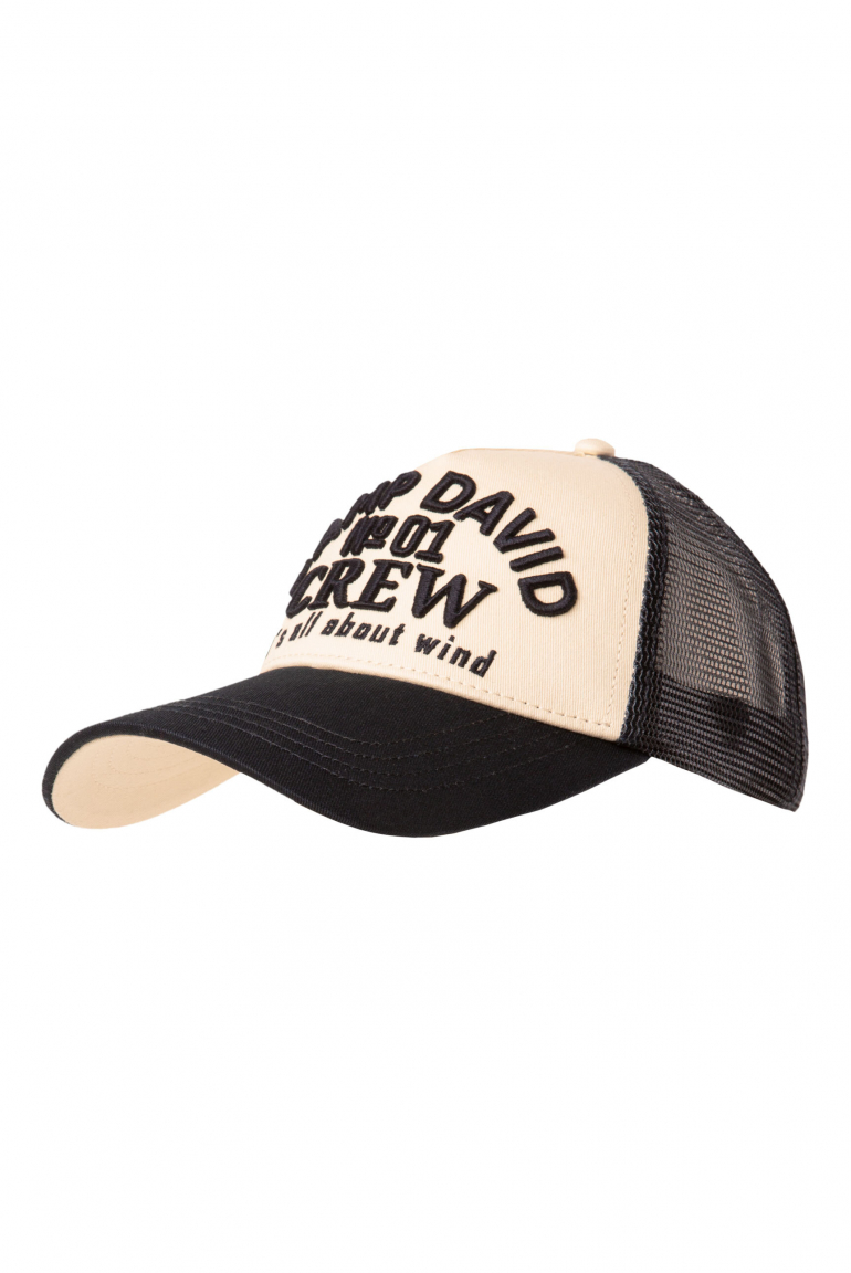 Trucker Cap mit 3D-Logo-Stickerei ecru