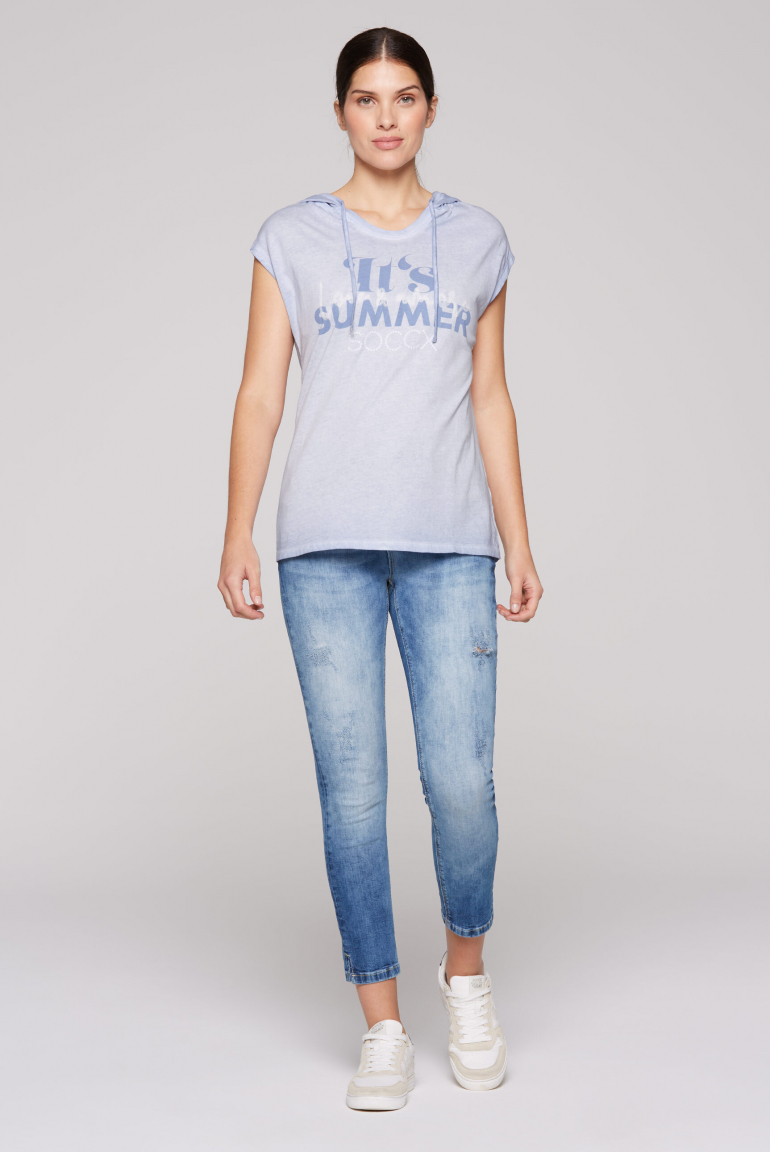 Ärmelloses Kapuzenshirt mit Artwork