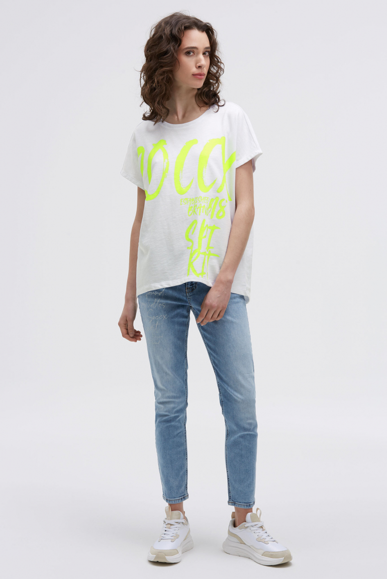 Ärmelloses Oversized Shirt mit Label Print