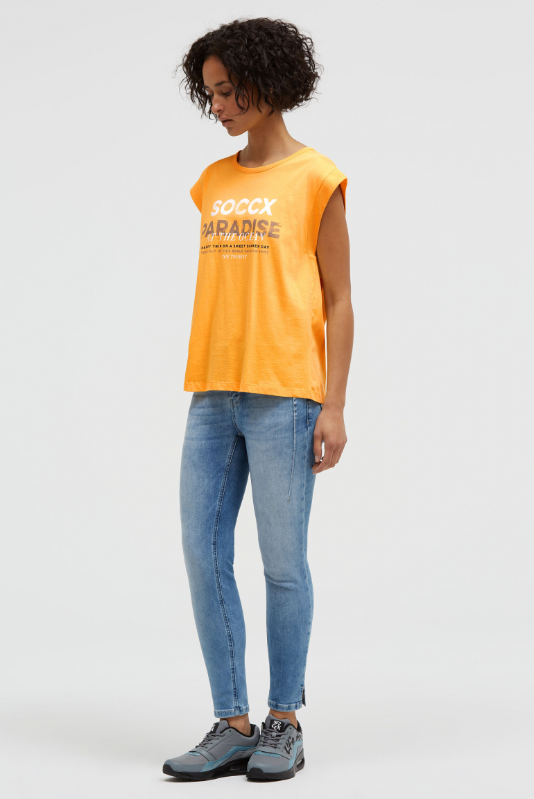 Ärmelloses Shirt mit Logo Prints