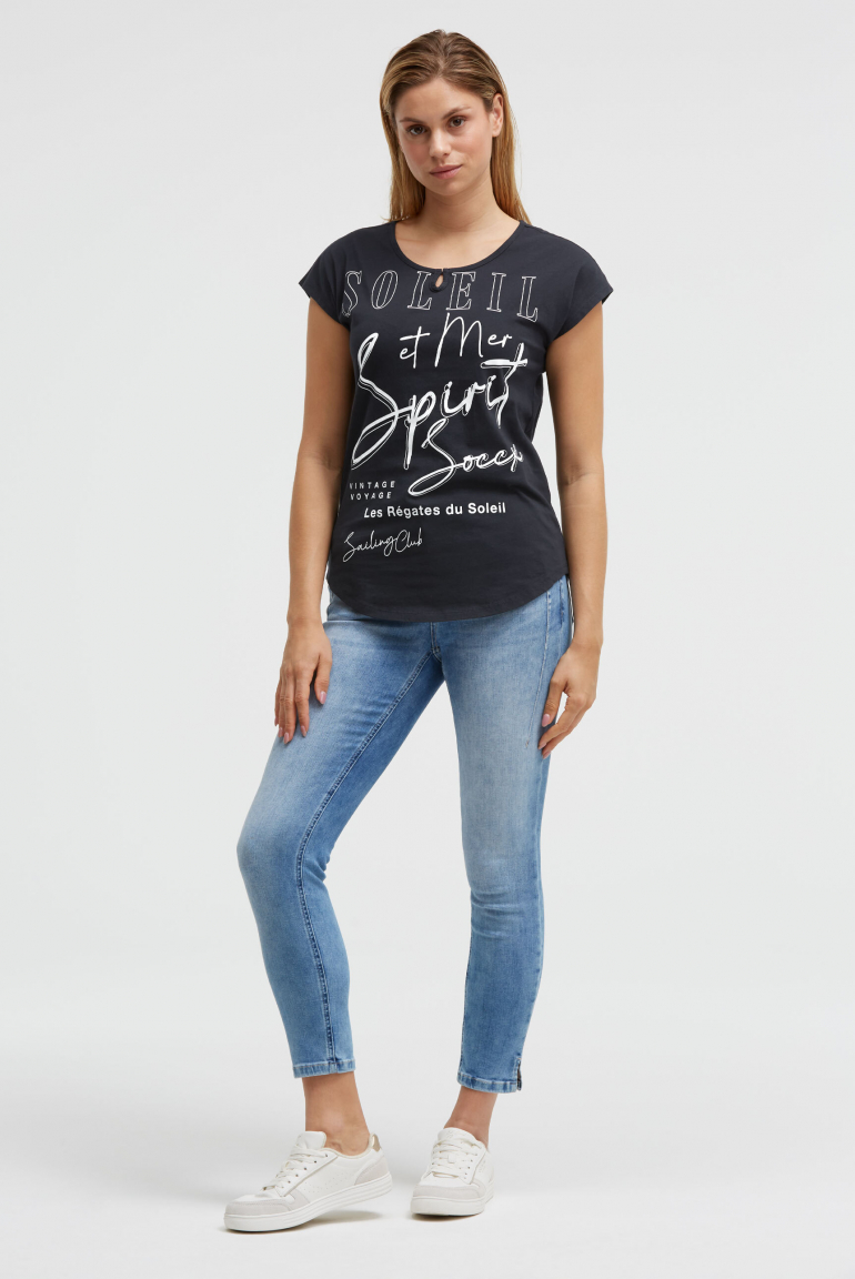 Ärmelloses Shirt mit Wording Print