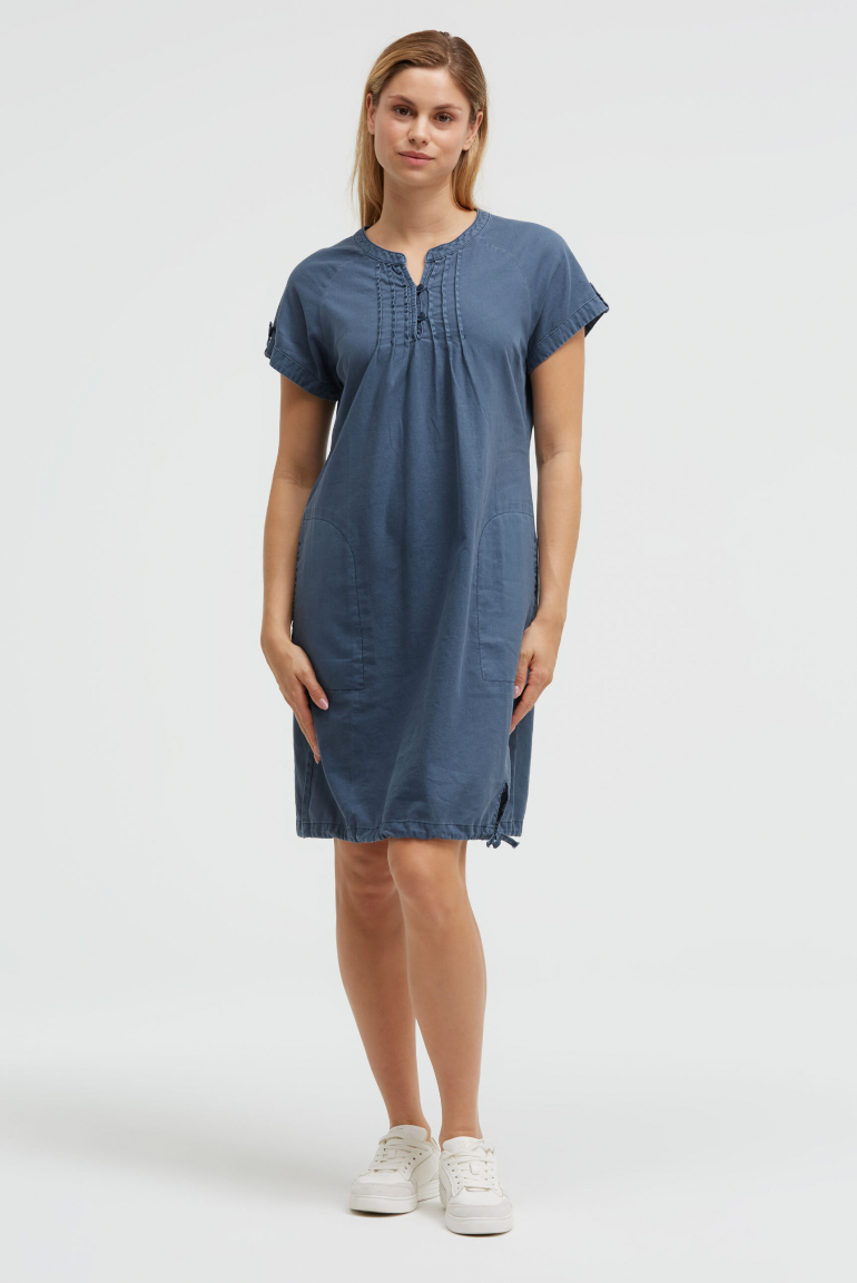 Ballonkleid aus Leinenmix
