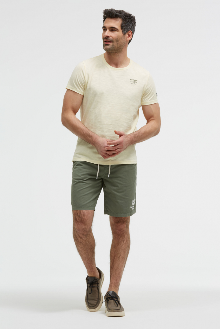 Basic Shorts aus Twill mit Elastikbund