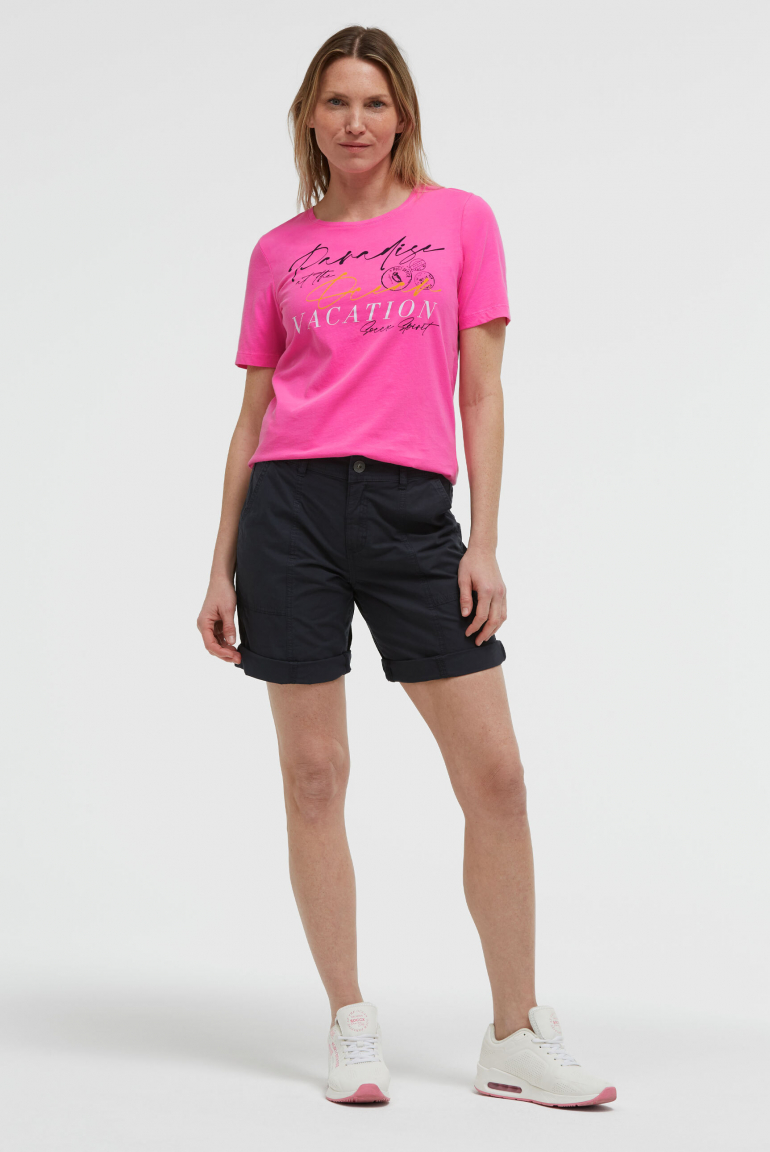 Bermudashorts mit Zip Fly
