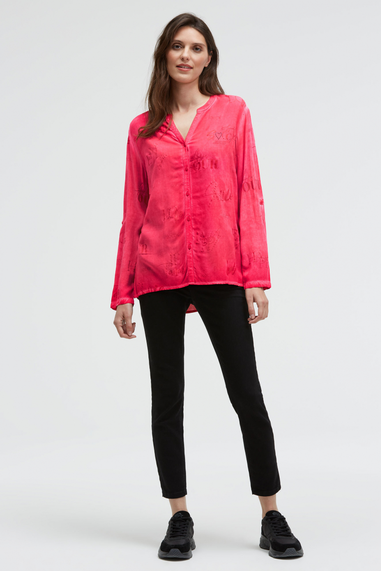 Bluse mit All Over Print