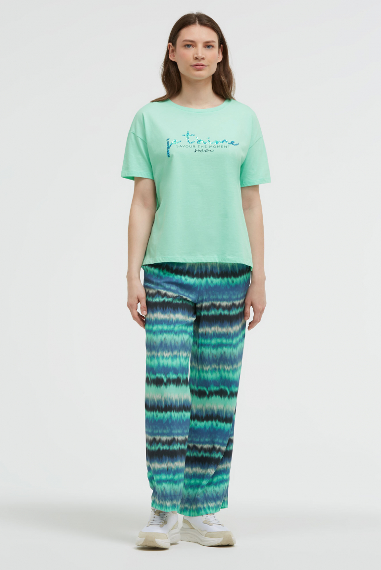 Boxy T-Shirt mit Pailletten-Artwork