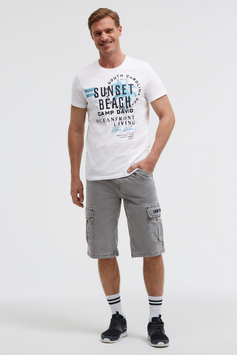 Cargo Shorts mit 3D-Logo-Stickerei