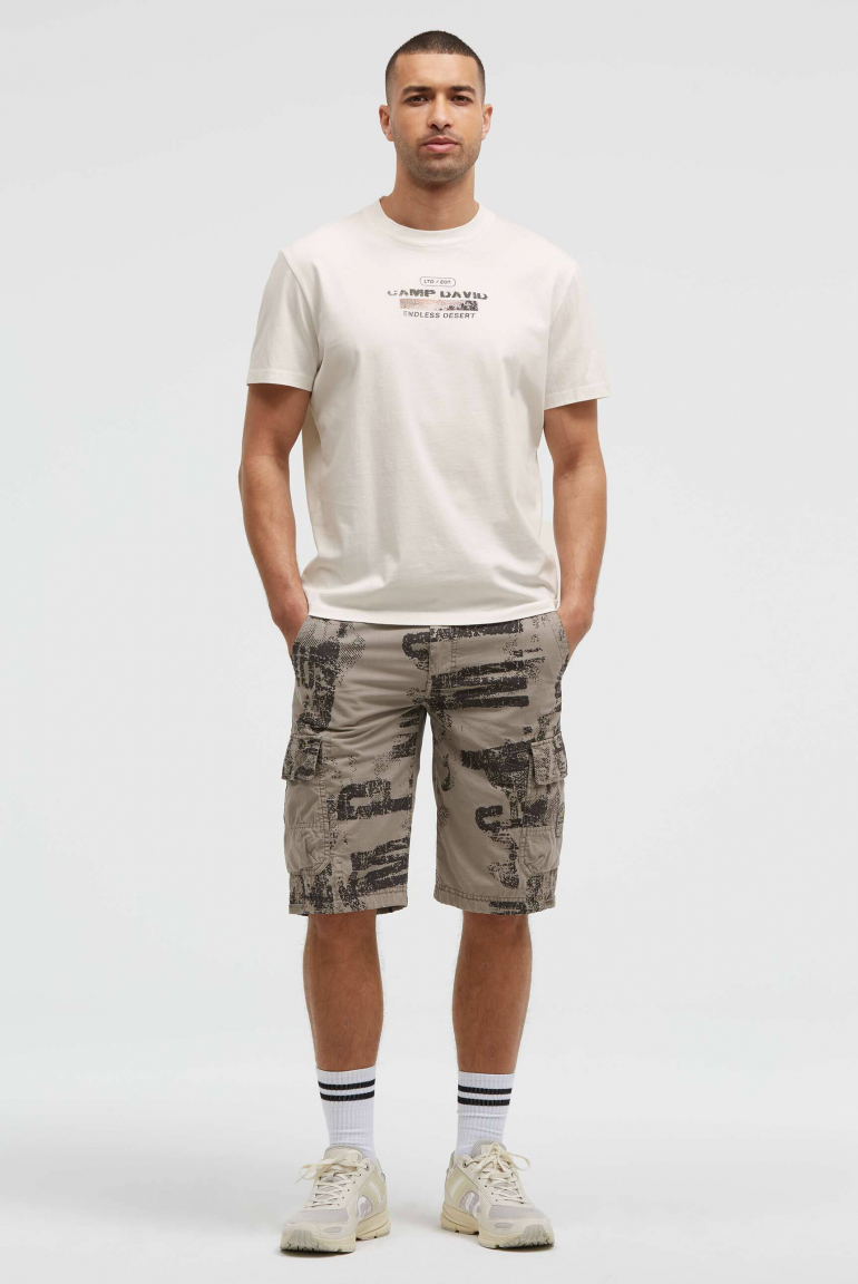 Cargo Shorts mit All Over Print