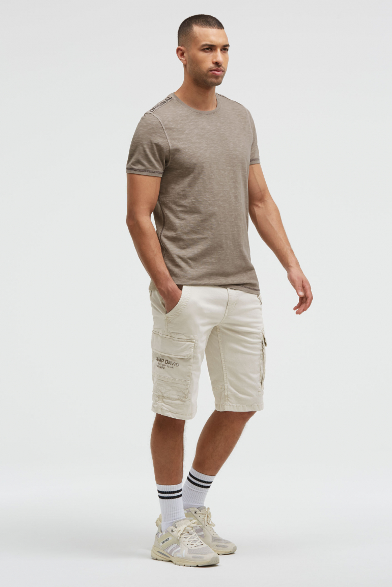 Cargo Shorts mit Prints im Used Look