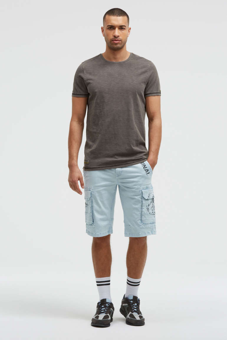 Cargo Shorts mit Prints im Used Look