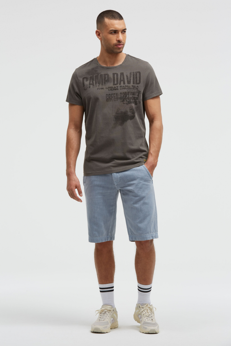 Chino Shorts mit Used-Waschung