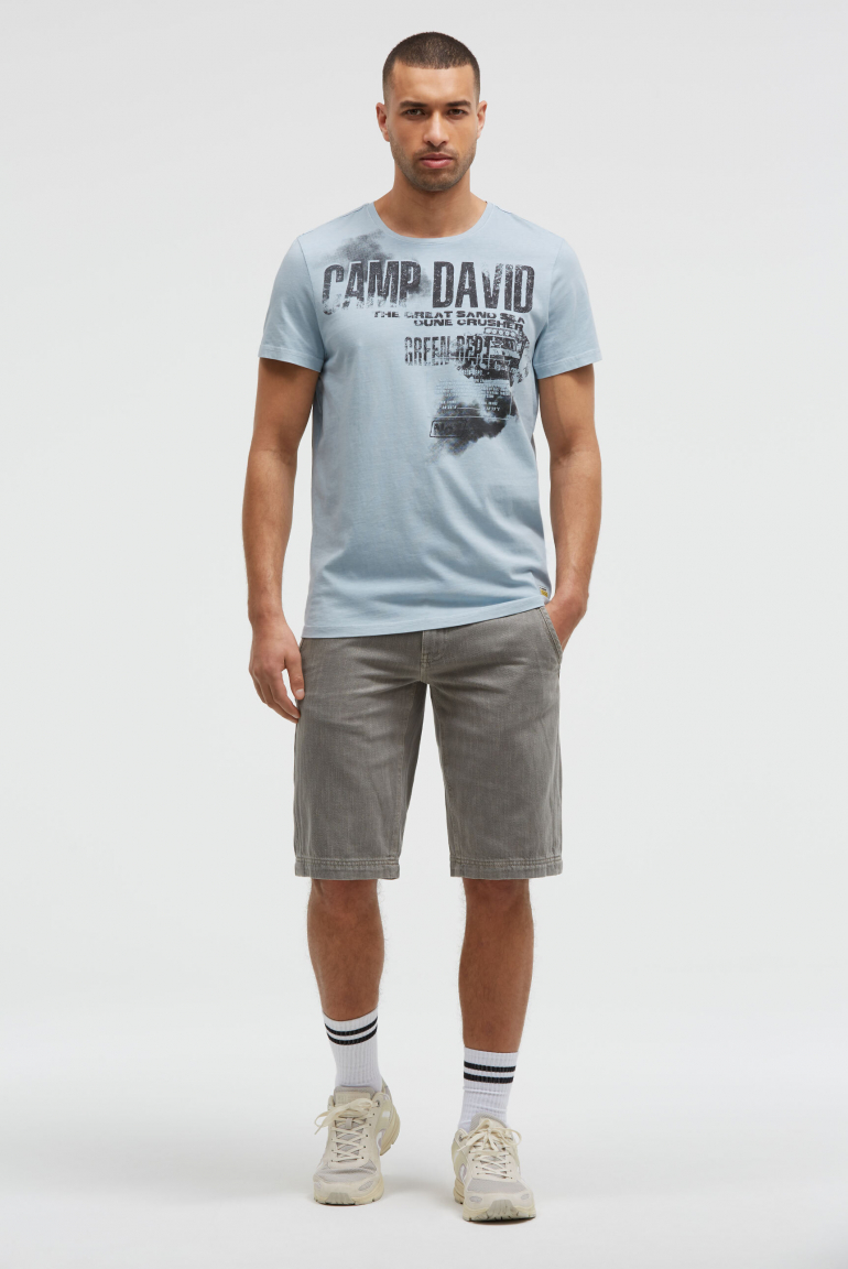 Chino Shorts mit Used-Waschung
