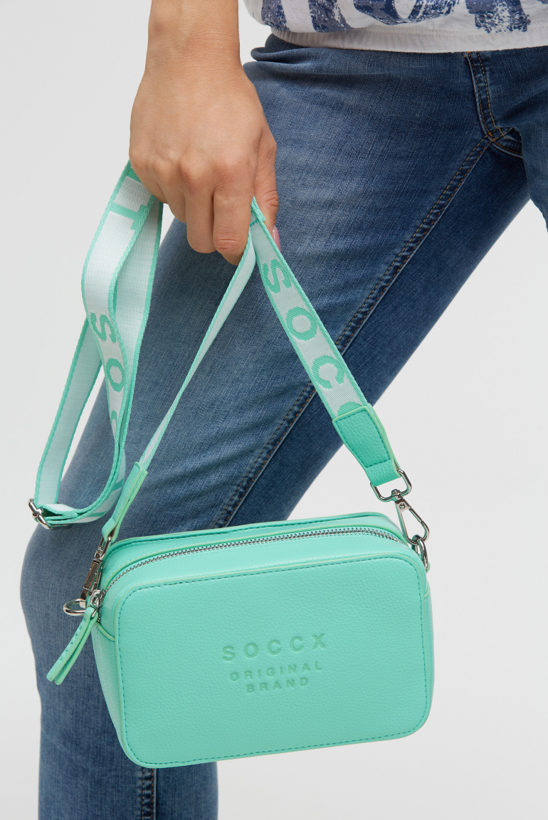 Crossbody Bag mit Logo und Intarsia-Webriemen