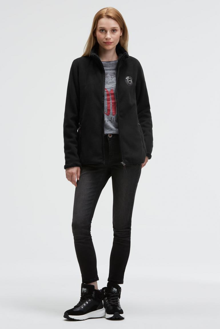 Fleecejacke im Sherpa-Look