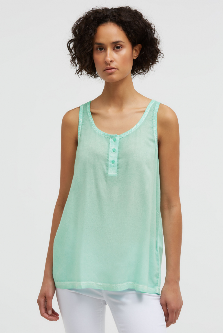 Henley-Top Oil Dyed mit Rückenprint