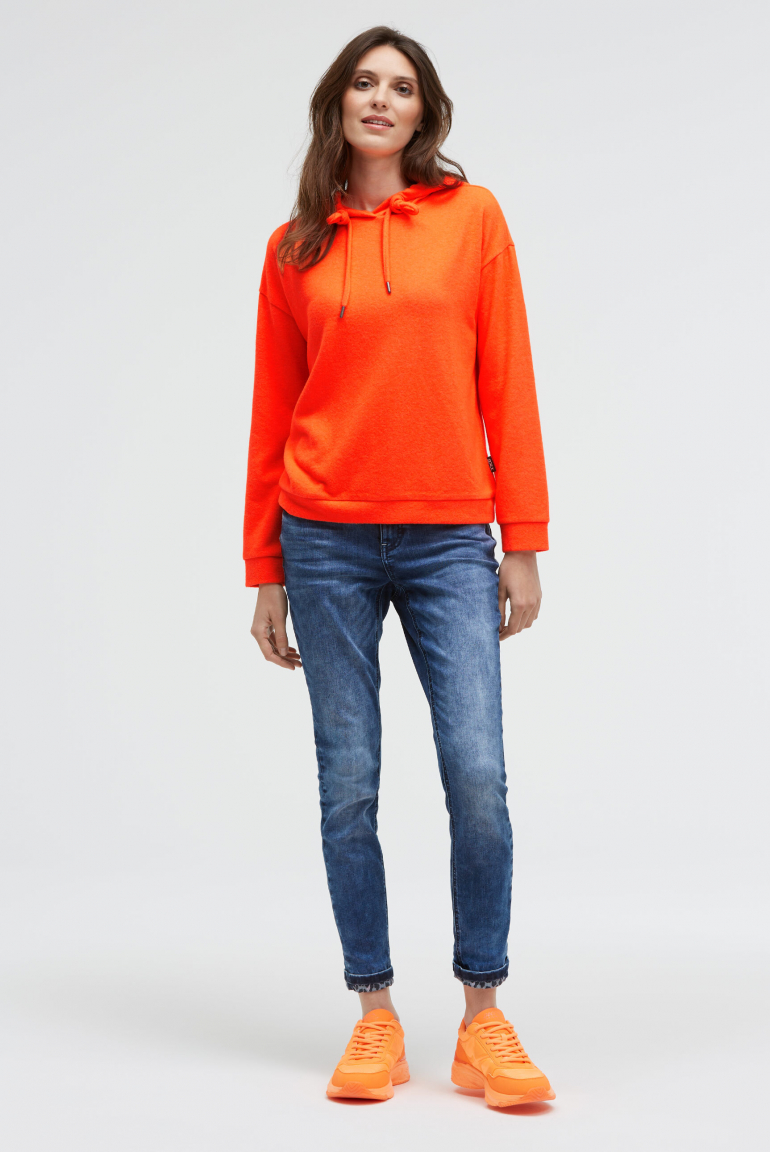 Hoodie aus Flauschstrick