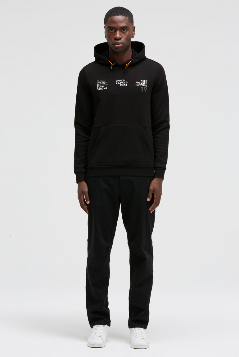 Hoodie aus Interlock mit Rücken-Artworks