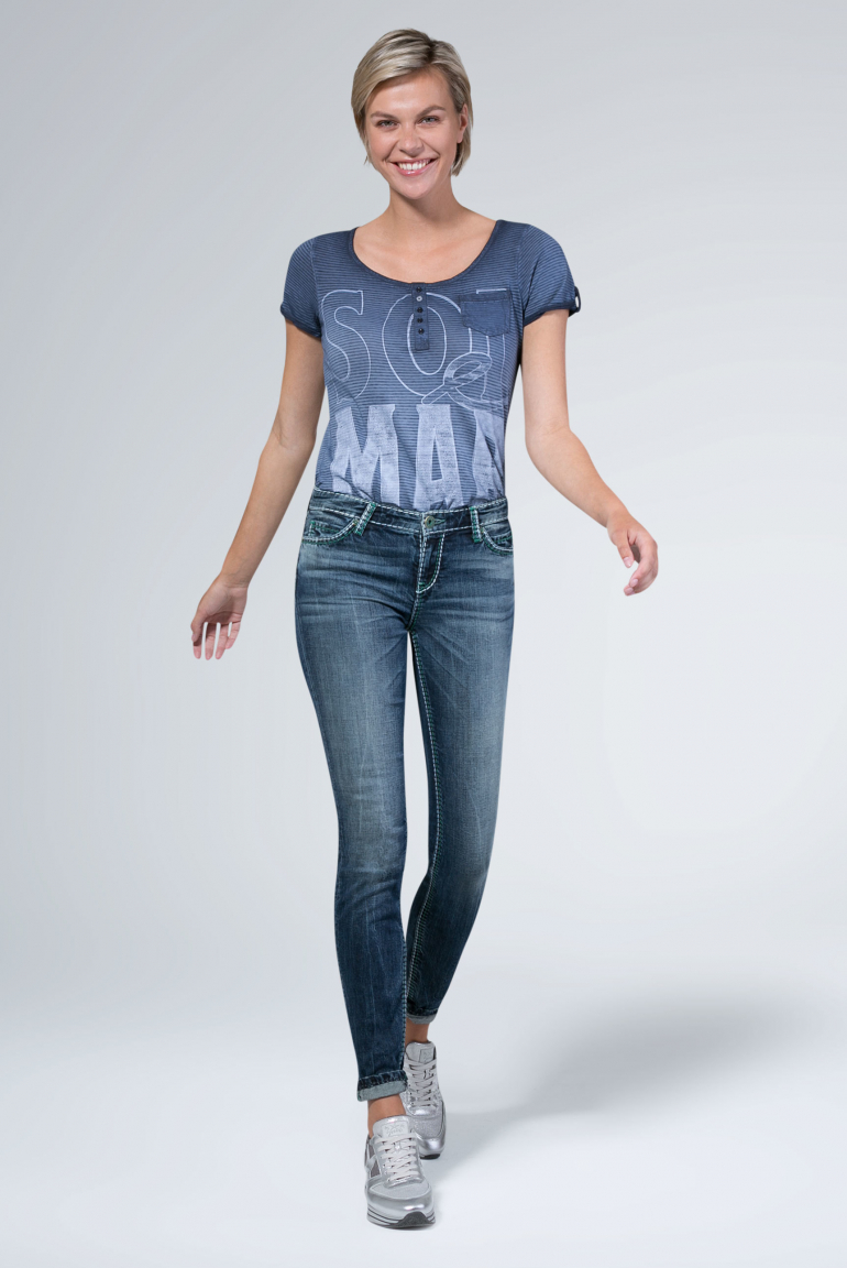 Jeans HE:DI mit Dunkler Vintage-Waschung