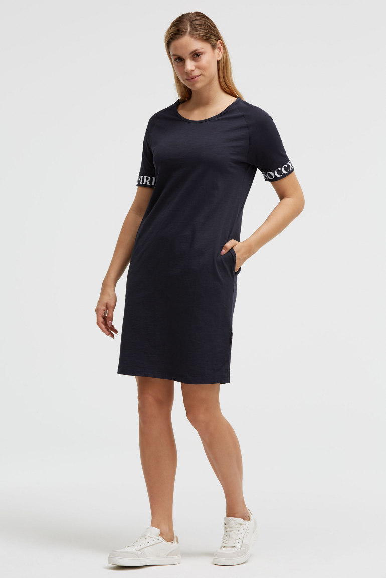 Jersey-Kleid mit Ärmel-Print