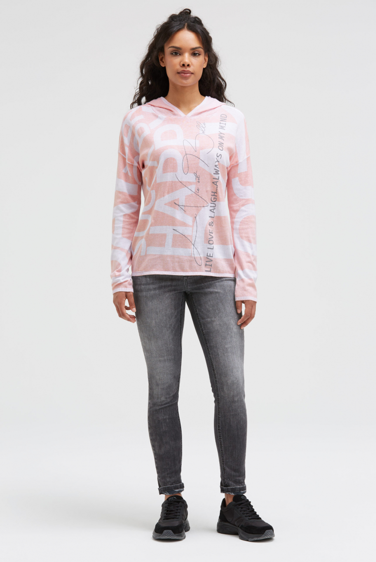 Kapuzenpullover mit Acid All Over Print